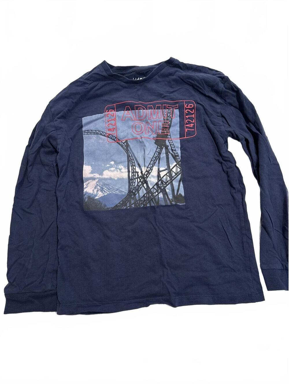 kidpik Boys Large Long Sleeve Tee Admit One Graphic
